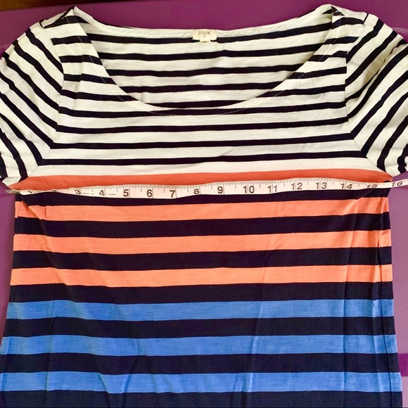 J. Crew Factory Color Block Striped Tee Size Small - Picture 8 of 8